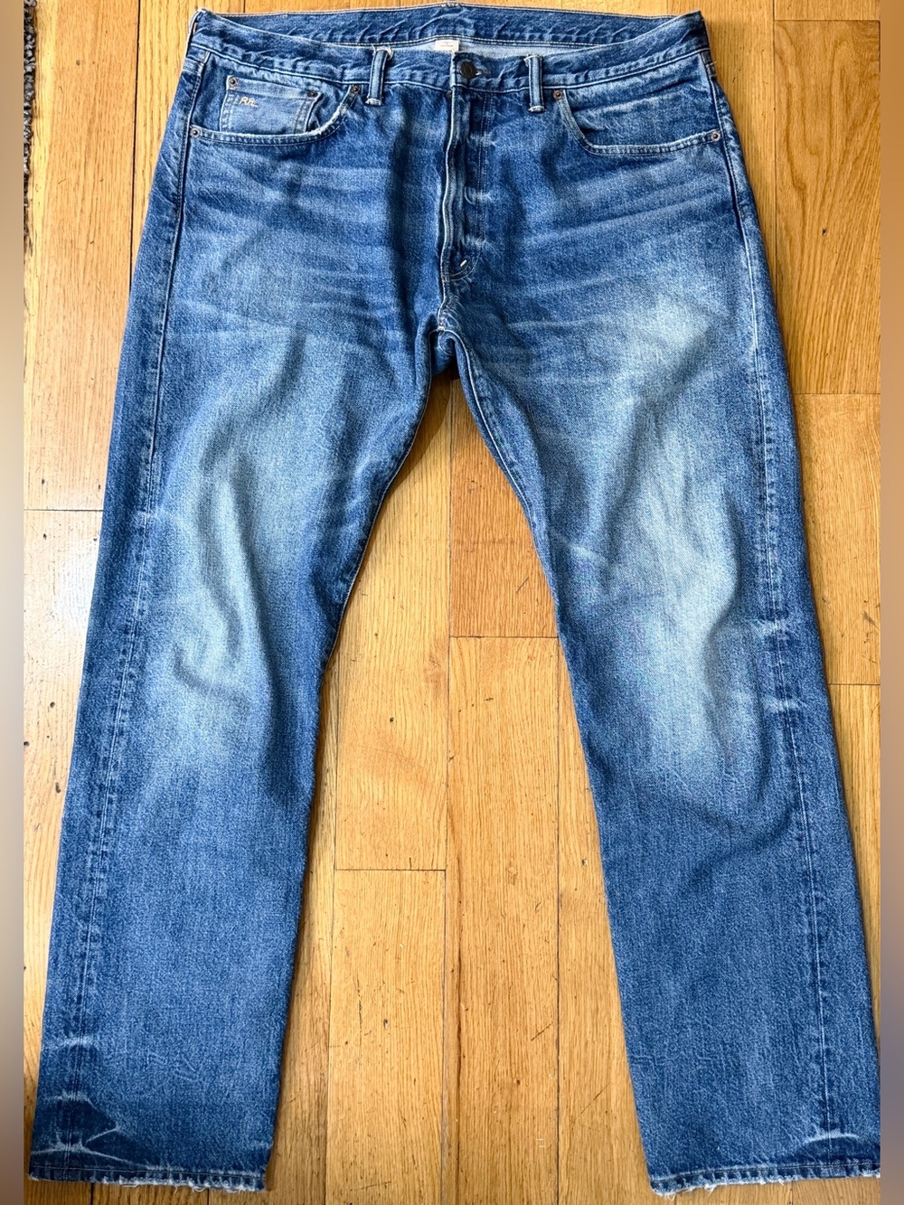 Ralph Lauren RRL Mens Denim Jeans Great Fades double RL Blue 38